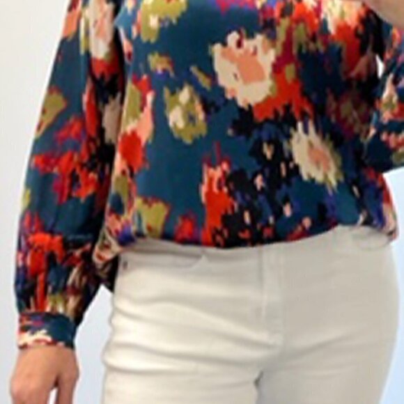 78. White Distressed Stretchy High Rise Flare Jeans - Picture 2 of 4